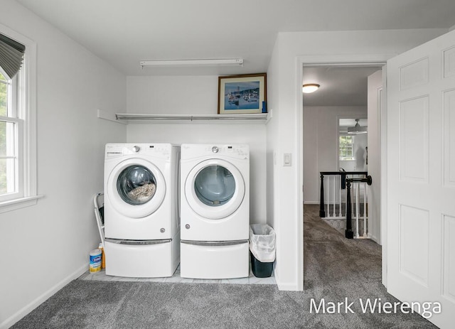 334 Terrill Ave, Grand Haven, MI 49417 - laundry room with washing machine and dryer and carpet