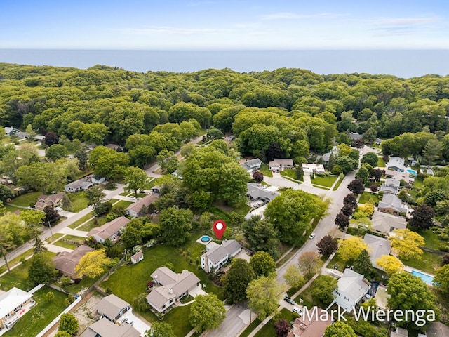 334 Terrill Ave, Grand Haven, MI 49417 - aerial view of residential area featuring a large body of water and a forest