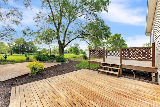 6626 Dennison Rd, Plainwell, MI 49080 - view of wooden terrace