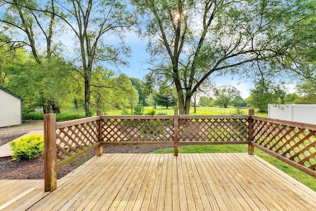 6626 Dennison Rd, Plainwell, MI 49080 - view of wooden deck