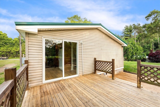 6626 Dennison Rd, Plainwell, MI 49080 - view of wooden deck