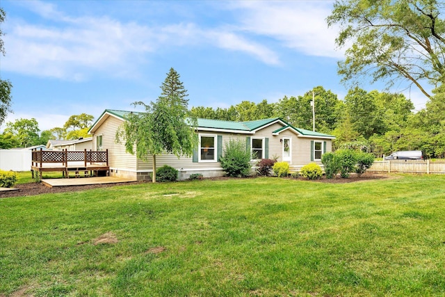 6626 Dennison Rd, Plainwell, MI 49080 - view of front of home featuring a deck