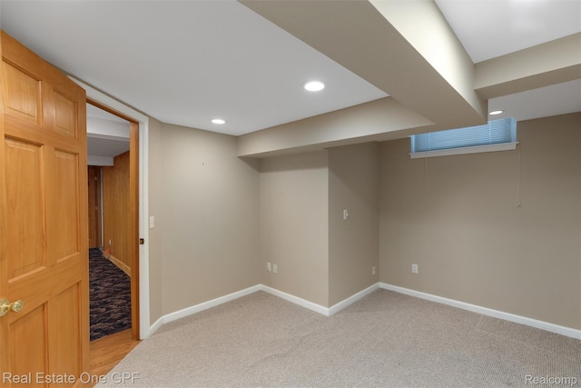 542 Cadieux Rd, Grosse Pointe, MI 48230 - finished basement featuring light colored carpet and recessed lighting