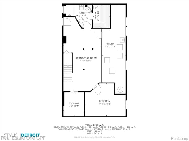 542 Cadieux Rd, Grosse Pointe, MI 48230 - view of property floor plan