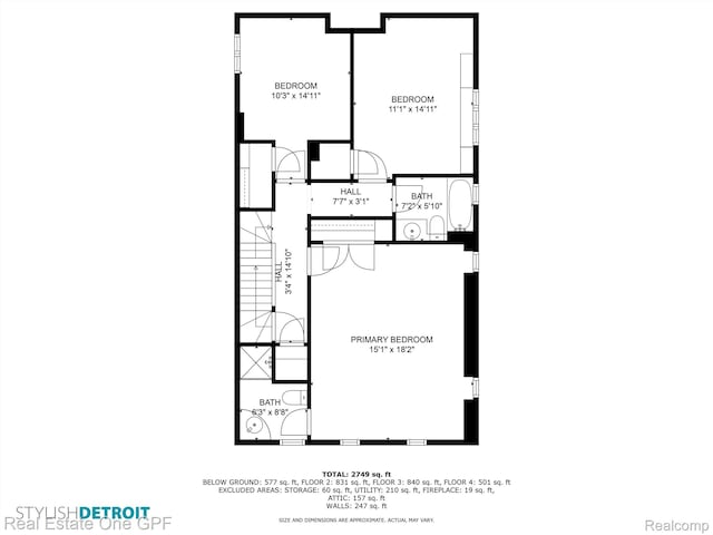 542 Cadieux Rd, Grosse Pointe, MI 48230 - view of floor plan / room layout