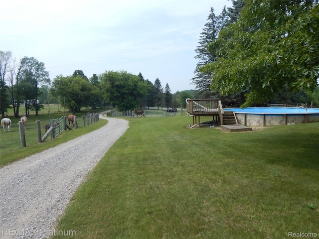 2025 W Rose Center Rd, Holly, MI 48442 - surrounding community featuring a pool and a deck