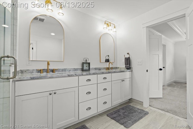 707 S Altadena Ave, Royal Oak, MI 48067 - full bathroom with double vanity and wood finish floors