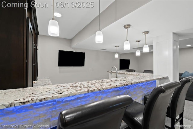 707 S Altadena Ave, Royal Oak, MI 48067 - bar area with pendant lighting and a sink