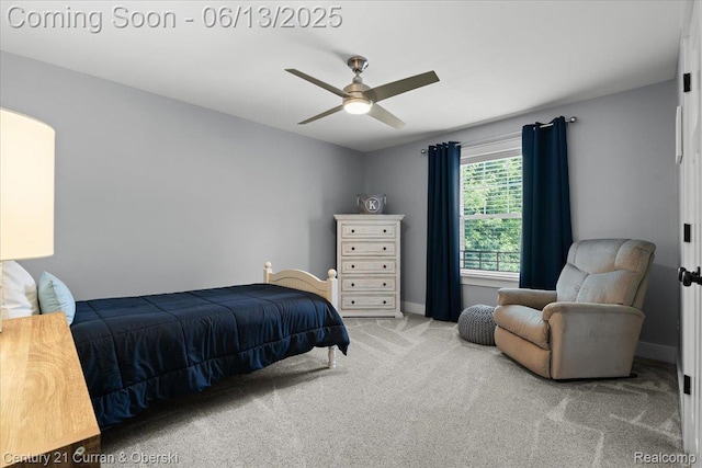 707 S Altadena Ave, Royal Oak, MI 48067 - carpeted bedroom featuring baseboards and ceiling fan
