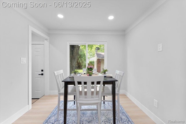 35245 Wick Rd, Romulus, MI 48174 - dining room with light wood-style floors and recessed lighting