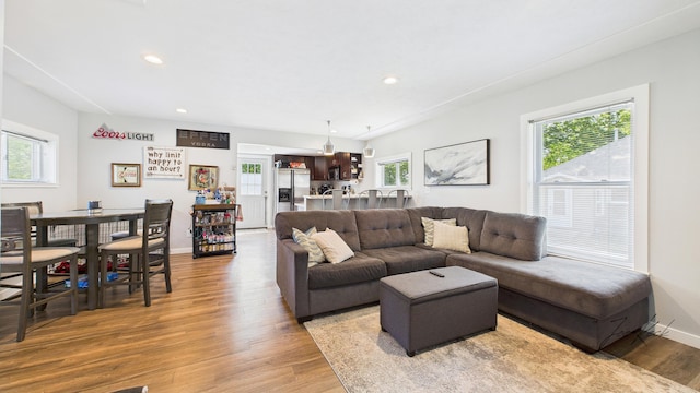 1204 Witham Rd, Muskegon, MI 49445 - living area with light wood finished floors and recessed lighting