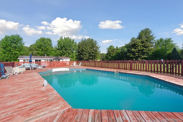 8031 Vassar Rd, Millington, MI 48746 - view of pool featuring a wooden deck