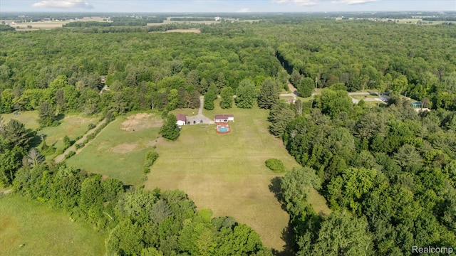 8031 Vassar Rd, Millington, MI 48746 - aerial view of property and surrounding area featuring a forest