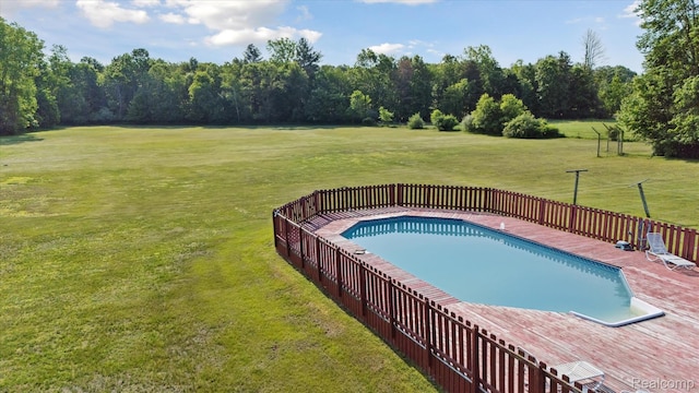 8031 Vassar Rd, Millington, MI 48746 - view of pool with a lawn