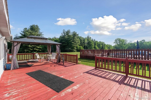 8031 Vassar Rd, Millington, MI 48746 - deck featuring a gazebo