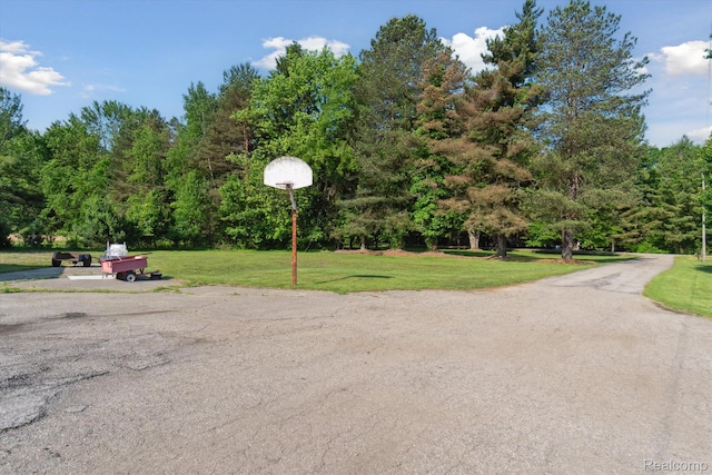 8031 Vassar Rd, Millington, MI 48746 - view of sport court with a lawn