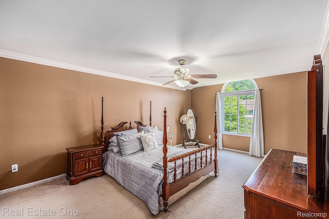 2842 Manorwood Dr, Troy, MI 48085 - bedroom with light carpet and ceiling fan