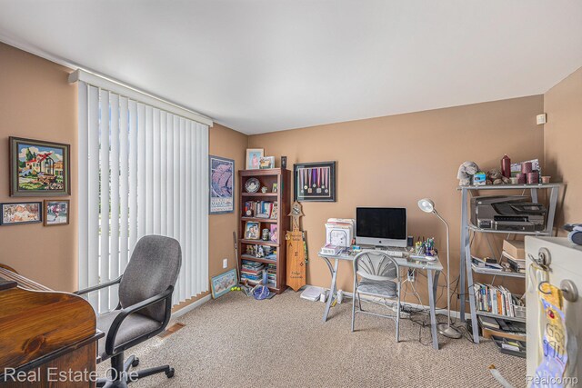 2842 Manorwood Dr, Troy, MI 48085 - carpeted office space featuring baseboards
