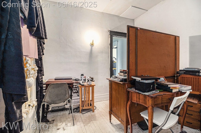 3620 Holborn St, Detroit, MI 48211 - office area featuring light wood finished floors