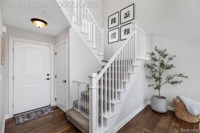 3923 Maple Ln, Auburn Hills, MI 48326 - entryway featuring wood finished floors and stairway
