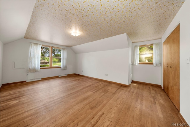 26165 Hidden Valley Dr, Farmington Hills, MI 48331 - bonus room with light wood-type flooring, vaulted ceiling, and baseboard heating