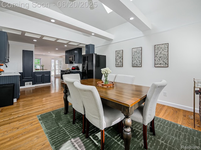 1036 Ferris Ave, Berkley, MI 48067 - dining area with light wood finished floors and recessed lighting
