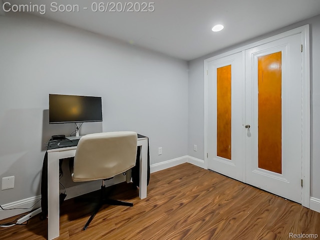 1036 Ferris Ave, Berkley, MI 48067 - home office with wood finished floors and recessed lighting