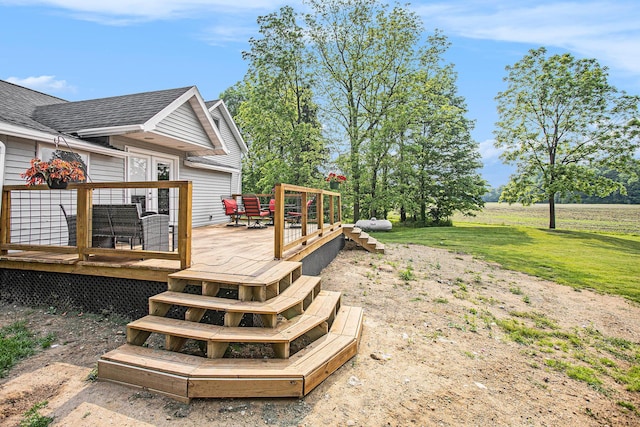 324 Cranson Rd, Bronson, MI 49028 - view of grassy yard with a deck