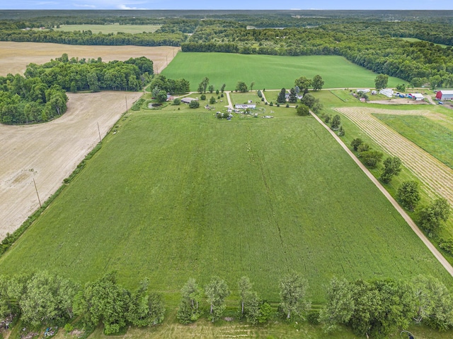 520 Groat Rd, Dowling, MI 49050 - aerial overview of property's location with rural landscape and extensive farmland