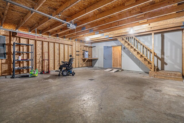 300 Basswood Ter, Brooklyn, MI 49230 - below grade area with stairs and a garage