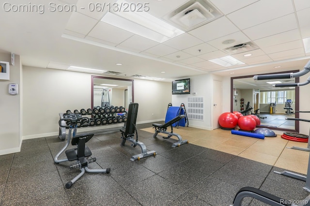 525 W Lafayette Blvd Unit 19C, Detroit, MI 48226 - gym with baseboards