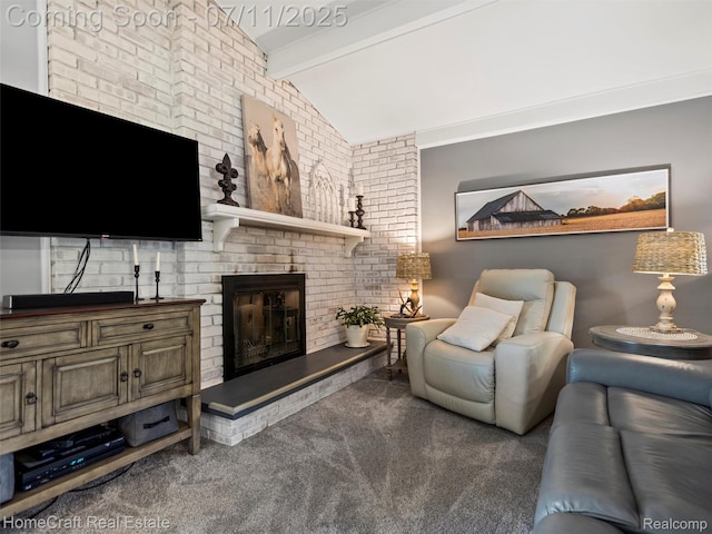 7363 Provincial Rd, Canton, MI 48187 - living room with a fireplace and carpet flooring