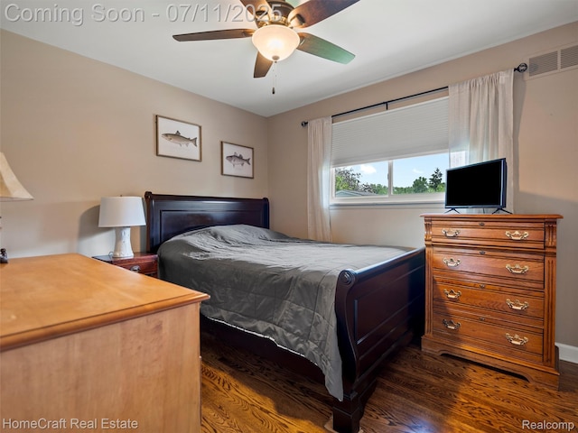 7363 Provincial Rd, Canton, MI 48187 - bedroom with dark wood-style flooring and a ceiling fan