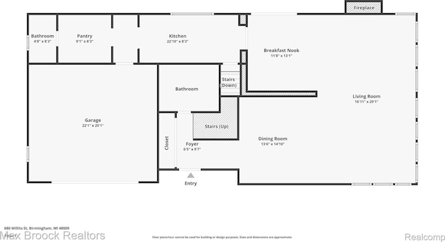 680 Willits St, Birmingham, MI 48009 - view of property floor plan