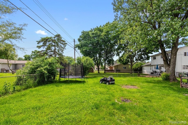 927 Piper Dr, Saginaw, MI 48604 - fenced backyard with a trampoline