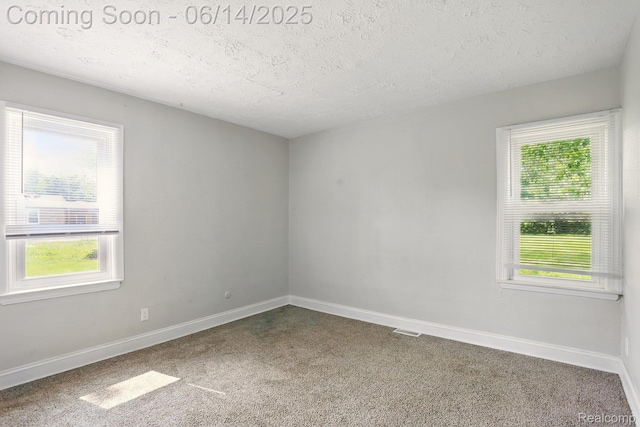 2121 Chesley Dr, Sterling Heights, MI 48310 - carpeted spare room with a textured ceiling and baseboards