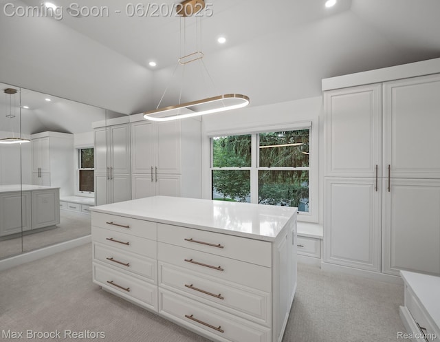 4331 Spruce Hill Ln, Birmingham, MI 48301 - walk in closet featuring light colored carpet and lofted ceiling