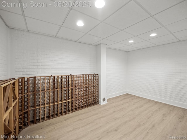 4331 Spruce Hill Ln, Birmingham, MI 48301 - view of community featuring brick wall, a drop ceiling, and recessed lighting