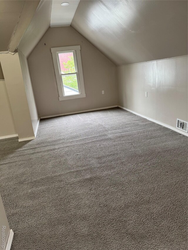 7821 Mead St, Dearborn, MI 48126 - additional living space featuring lofted ceiling and carpet flooring