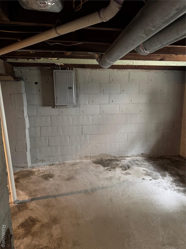 7821 Mead St, Dearborn, MI 48126 - unfinished basement featuring electric panel
