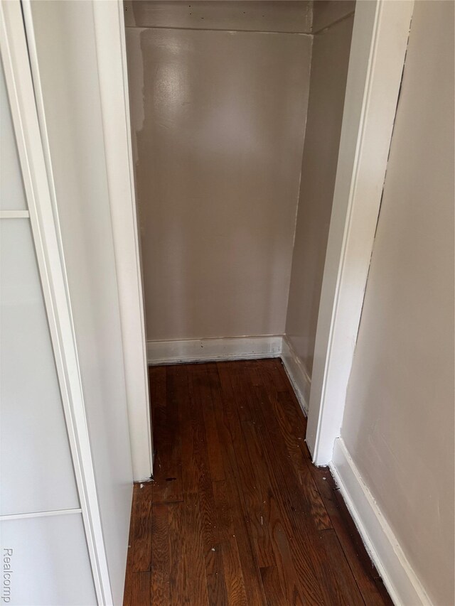 7821 Mead St, Dearborn, MI 48126 - corridor featuring dark wood-style floors
