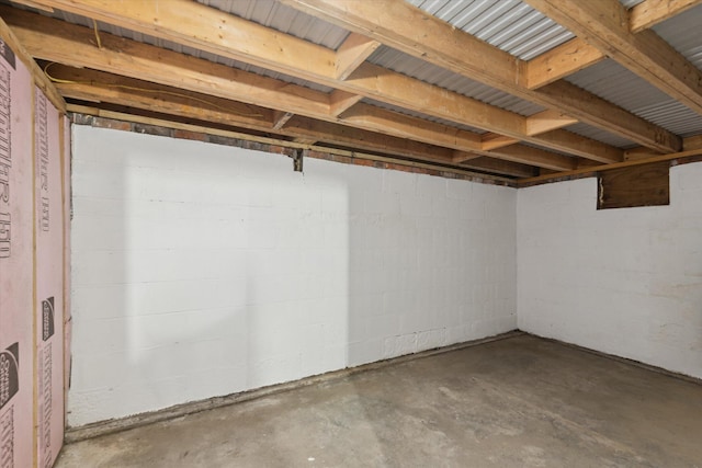 238 E E Main St, Milan, MI 48160 - unfinished basement with concrete block wall