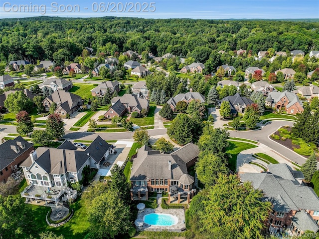 5007 Rockaway Ln, Clarkston, MI 48348 - aerial perspective of suburban area with a forest