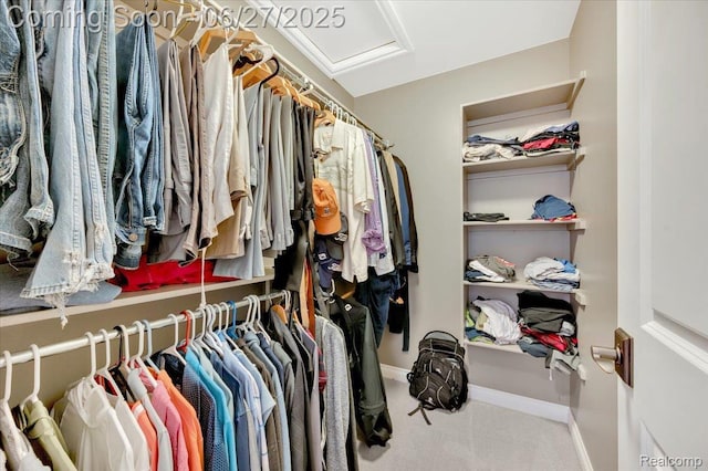 240 Red Oak Ln, Rochester Hills, MI 48307 - spacious closet with attic access and carpet flooring