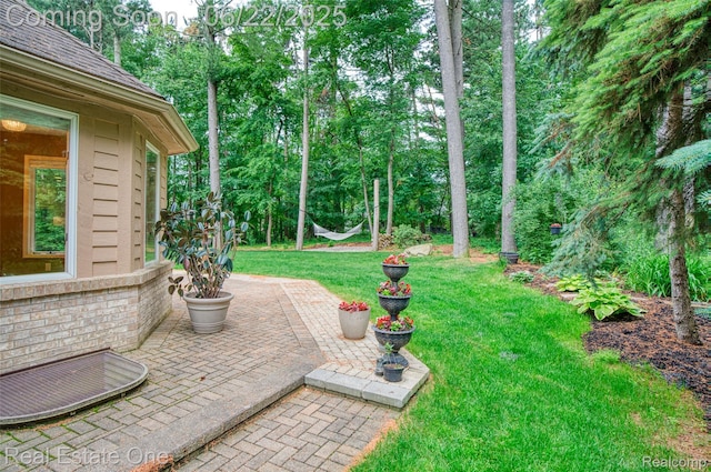 5258 Hidden Pines Dr, Brighton, MI 48116 - view of green lawn featuring a patio