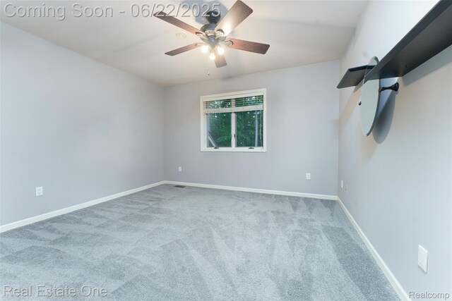 5258 Hidden Pines Dr, Brighton, MI 48116 - unfurnished room with carpet floors and ceiling fan