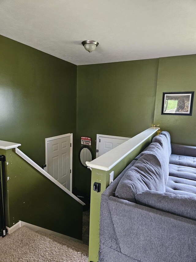 16304 Trent Ridge Dr, Cedar Springs, MI 49319 - stairs featuring carpet floors and baseboards
