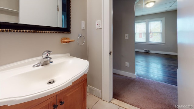 929 Kettering Ave, Pontiac, MI 48340 - bathroom featuring vanity and tile patterned floors