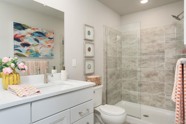 2133 Evergreen Ln Unit 28, Ann Arbor, MI 48103 - full bathroom featuring vanity, a shower stall, and recessed lighting