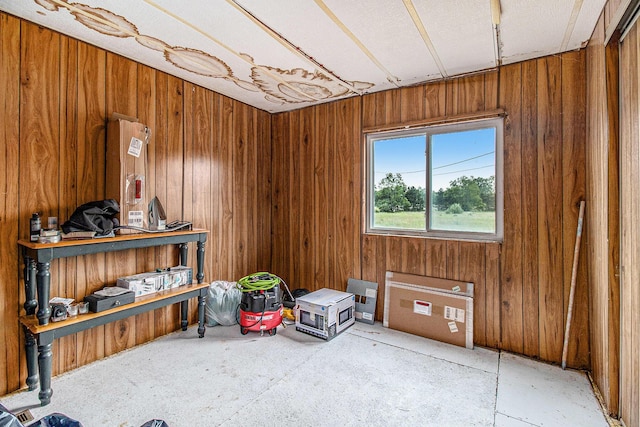 1715 S 48th Ave, Shelby, MI 49455 - miscellaneous room featuring wood walls